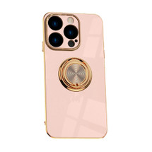 For iPhone 15 Pro Max, 15 Pro, 15 Plus, 15 Case, Electroplated Cover, Kickstand Ring Holder, Pink | iCoverLover