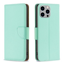 For iPhone 15 Pro Max, 15 Pro, 15 Plus & 15 Case, Lychee Texture Folio PU Leather Wallet Cover, Green | iCoverLover Australia