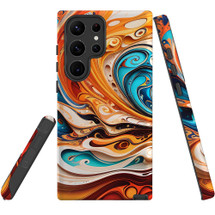 For Samsung Galaxy S23 Ultra, S23+ Plus, S23, S22 Ultra, S22+, S22, S10 5G & Older Case, Swirling Gold | Protective Cases | iCoverLover.com.au