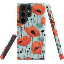 For Samsung Galaxy S23 Ultra, S23+ Plus, S23, S22 Ultra, S22+, S22, S10 5G & Older Case, Poppy Field | Protective Cases | iCoverLover.com.au