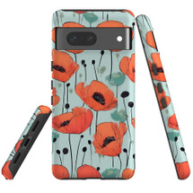 For Google Pixel 7, 6 Pro, 6, 5 Case, Poppy Field | Protective Cases | iCoverLover.com.au