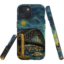 For iPhone 15 Plus Tough Protective Case, Painting Of The Harbour Bridge | Protective Covers | iCoverLover Australia