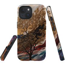 For iPhone 15 Tough Protective Case, Mysterious Golden Tree | Protective Covers | iCoverLover Australia