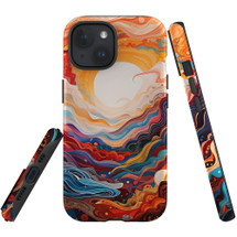 For iPhone 15 Plus Tough Protective Case, Sunny Waves | Protective Covers | iCoverLover Australia