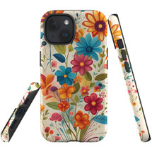 For iPhone 15 Plus Tough Protective Case, Floral Symphony | Protective Covers | iCoverLover Australia