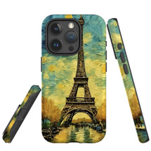 For iPhone 15 Pro Max Tough Protective Case, Eiffel Tower Painting | Protective Covers | iCoverLover Australia