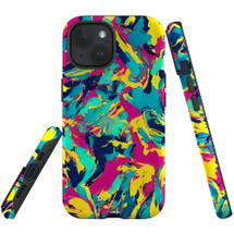 For iPhone 15 Plus Tough Protective Case, Abstract Strokes | Protective Covers | iCoverLover Australia
