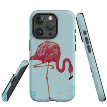 For iPhone 15 Pro Case Tough Protective Cover, Vintage Flamingo | Protective Covers | iCoverLover Australia