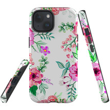 For iPhone 15 Case Tough Protective Cover, Floral Garden | Protective Covers | iCoverLover Australia