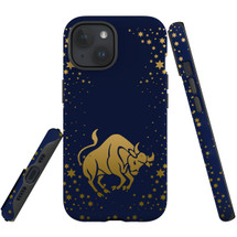 For iPhone 15 Case Tough Protective Cover, Taurus Drawing | Protective Covers | iCoverLover Australia