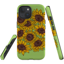 For iPhone 15 Case Tough Protective Cover, Sunflowers | Protective Covers | iCoverLover Australia