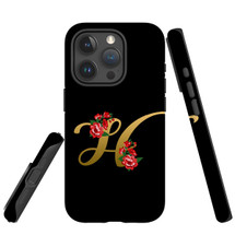 For iPhone 15 Pro Max Case Tough Protective Cover, Embellished Letter H | Protective Covers | iCoverLover Australia