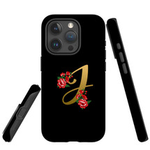 For iPhone 15 Pro Max Case Tough Protective Cover, Embellished Letter J | Protective Covers | iCoverLover Australia