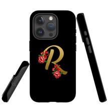 For iPhone 15 Pro Case Tough Protective Cover, Embellished Letter R | Protective Covers | iCoverLover Australia