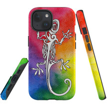 For iPhone 15 Case Tough Protective Cover, Rainbow Lizard | Protective Covers | iCoverLover Australia