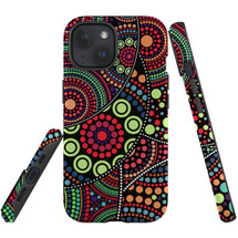 For iPhone 15 Plus Case Tough Protective Cover, Dotted Abstract Painting | Protective Covers | iCoverLover Australia