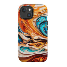 Swirling Gold Case - iPhone 15 Pro Max, 15 Plus, 15 Pro, 15 Compatible with MagSafe