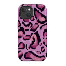 Magenta Leopard Pattern Case - iPhone 15 Pro Max, 15 Plus, 15 Pro, 15 Compatible with MagSafe