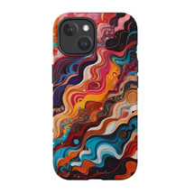 Waves Of The Sun Case - iPhone 15 Pro Max, 15 Plus, 15 Pro, 15 Compatible with MagSafe