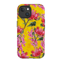 Flower Pattern Case - iPhone 15 Pro Max, 15 Plus, 15 Pro, 15 Compatible with MagSafe