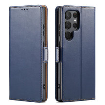 Samsung Galaxy S24 Ultra, S24+ Plus, S24+ Plus Leather Case - Blue Flip Wallet Cover