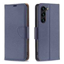 For Samsung Galaxy S24 Ultra, S24+ Plus or S24 Case - Lychee Folio Wallet PU Leather Cover, Kickstand, Blue | iCoverLover.com.au