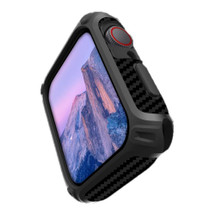 For Apple Watch Series 8, 45-mm Case, Carbon Fibre Texture Cover Black - iCoverLover Australia