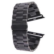 For Apple Watch Series 1, 38-mm Case, Butterfly Stainless Steel Watch Band, Black | iCoverLover.com.au