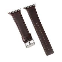 For Apple Watch Series 2, 38-mm Case, Genuine Leather Strap, Brown | iCoverLover.com.au