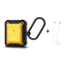 For AirPods 2nd Gen Case, Armor Cover, Snap Hook & Anti-Lost Strap, Yellow | iCoverLover Australia