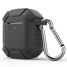 For AirPods 2nd Gen Case, Armor Silicone Protective Cover, Carabiner, Black | iCoverLover Australia
