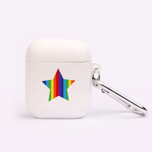 For AirPods 2nd Gen, Protective TPU Box, Snap Hook, Rainbow Star | iCoverLover Australia