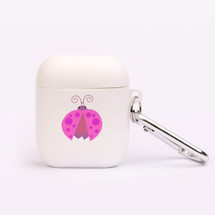 For AirPods 2nd Gen, Protective TPU Box, Snap Hook, Ladybug in Magenta | iCoverLover Australia