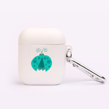 For AirPods 2nd Gen, Protective TPU Box, Snap Hook, Ladybug in Turquoise | iCoverLover Australia