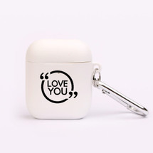 For AirPods 2nd Gen, Protective TPU Box, Snap Hook, "Love You" | iCoverLover Australia