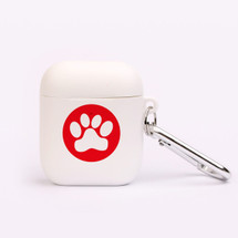 For AirPods 1st Gen, Protective TPU Box, Snap Hook; Red Paw Print | iCoverLover Australia
