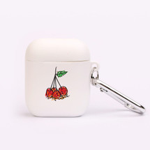 For AirPods 1st Gen, Protective TPU Box, Snap Hook, Drawn Cherries | iCoverLover Australia