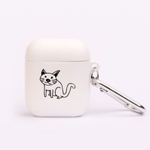 For AirPods 1st Gen, Protective TPU Box, Snap Hook, Curious Cat | iCoverLover Australia
