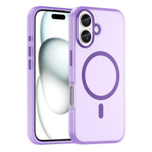 For iPhone 16 Pro Max, iPhone 16 Pro, iPhone 16 Plus Case, Frosted Translucent MagSafe Compatible Cover, Dark Purple | iCoverLover.com.au