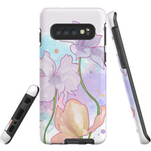 For Samsung Galaxy S10 Case Tough Protective Cover Watercolor Floral