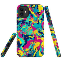 For iPhone 11 Tough Protective Case, Abstract Strokes | iCoverLover Australia