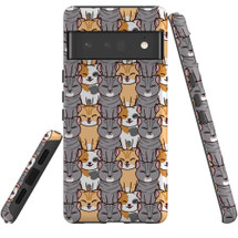 For Google Pixel 6 Pro Case Tough Protective Cover Seamless Cats | iCoverLover Australia