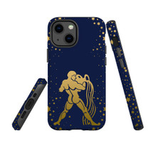 For iPhone 13 mini Case, Protective Back Cover, Aquarius Drawing | iCoverLover Australia