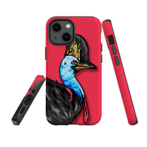 For iPhone 13 mini Case, Protective Back Cover, Cassowary Portrait | iCoverLover Australia