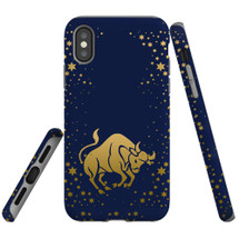 For iPhone XS/X Case, Protective Back Cover, Taurus Drawing | iCoverLover Australia