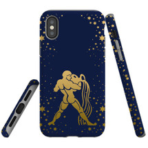 For iPhone XS/X Case, Protective Back Cover, Aquarius Drawing | iCoverLover Australia