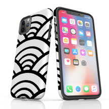 For iPhone 11 Pro Protective Case, Japanese Folk Wave Pattern | iCoverLover Australia