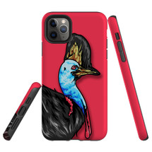 For iPhone 11 Pro Max Case, Protective Back Cover, Cassowary Portrait | iCoverLover Australia