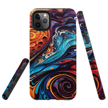 For iPhone 11 Pro Tough Protective Case, Swirling Paint | iCoverLover Australia