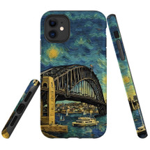 For iPhone 11 Tough Protective Case, Painting Of The Harbour Bridge | iCoverLover Australia